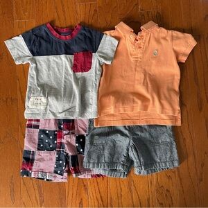 Gymboree Navy and Orange Kids Tee Set